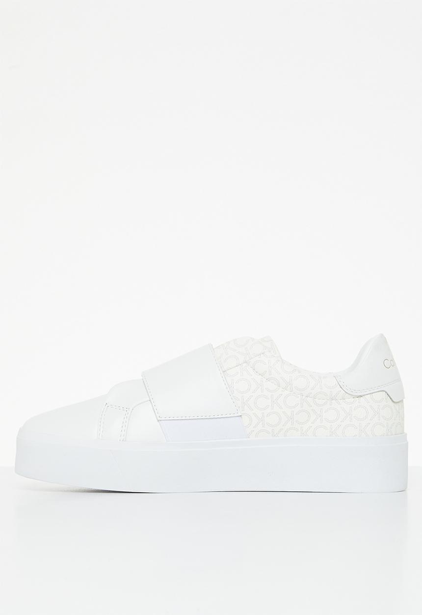 Calvin Klein - Flatform slip on-mn mix - white mono mix