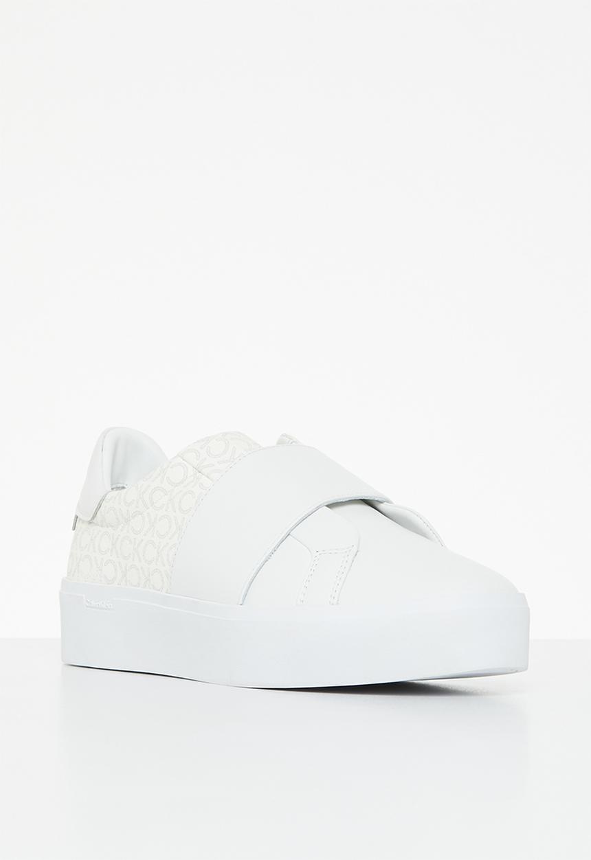 Calvin Klein - Flatform slip on-mn mix - white mono mix