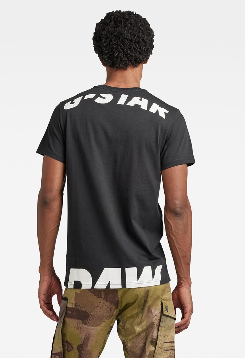 G-STAR - 12 G-star raw hem & back print - dk black