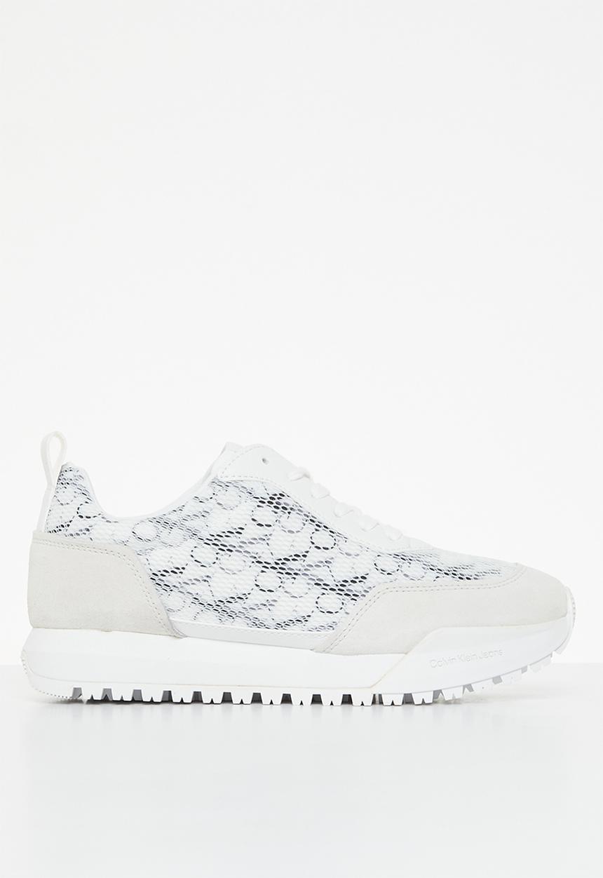 Calvin Klein - New retro runner laceup aop - bright white