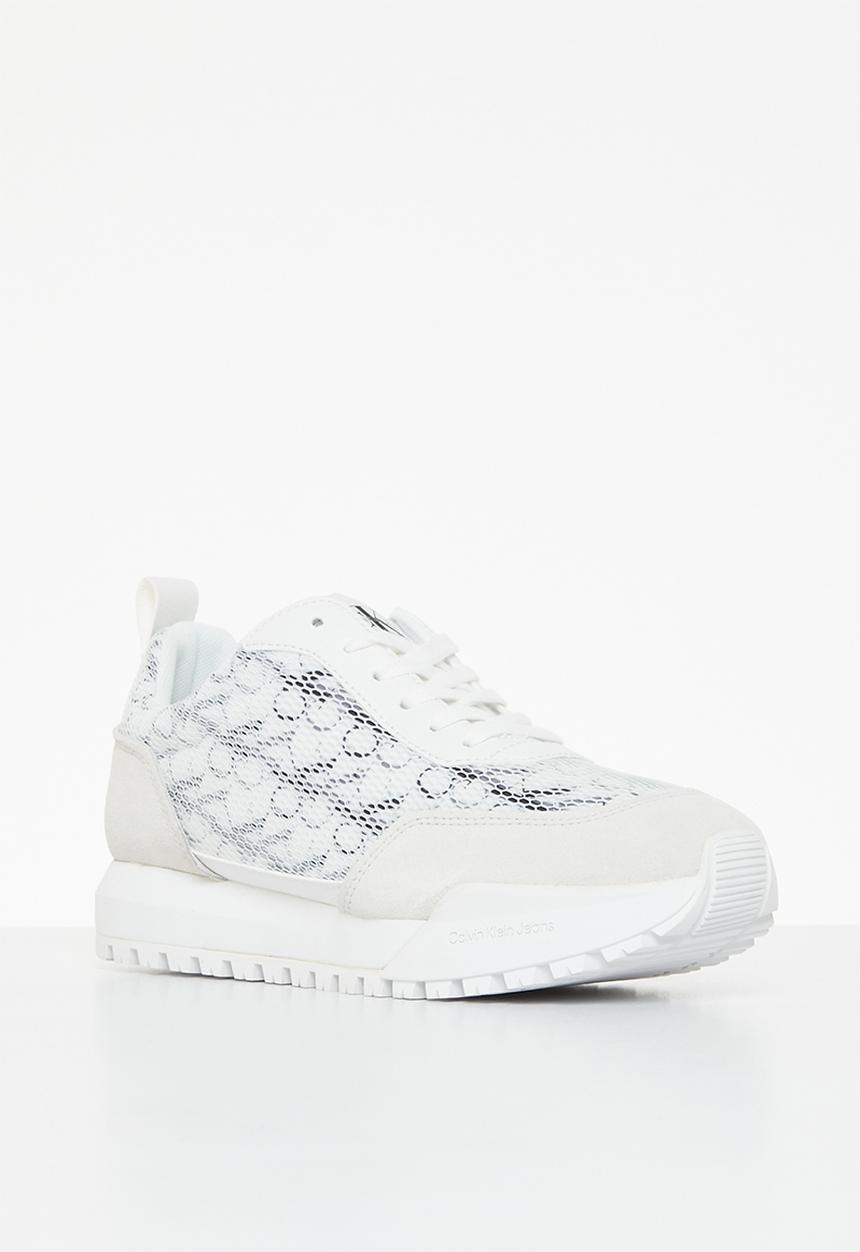 Calvin Klein - New retro runner laceup aop - bright white