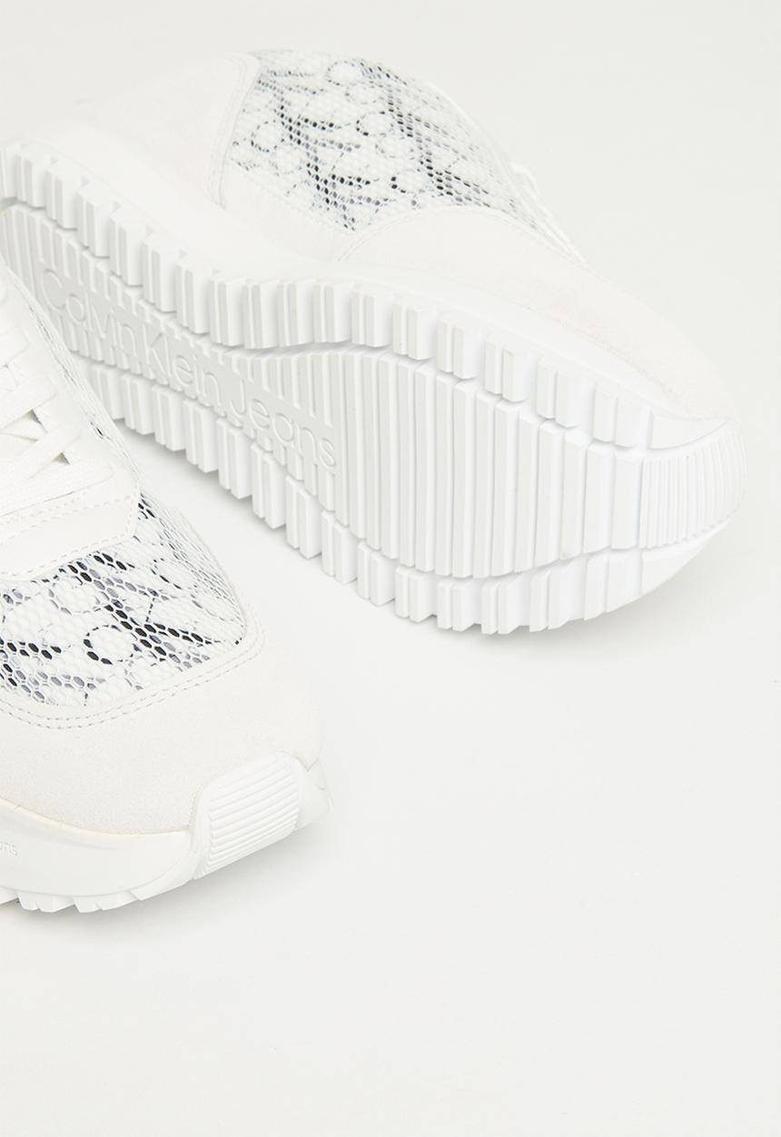 Calvin Klein - New retro runner laceup aop - bright white