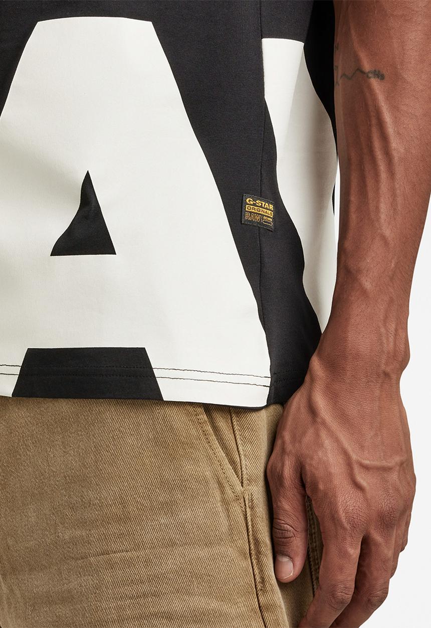 G-STAR - 1 Large raw. and hem - dk black