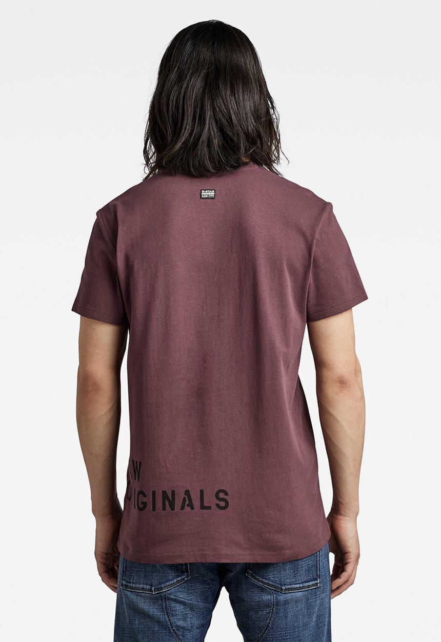 G-STAR - Stencil front back gr r tee - vineyard wine