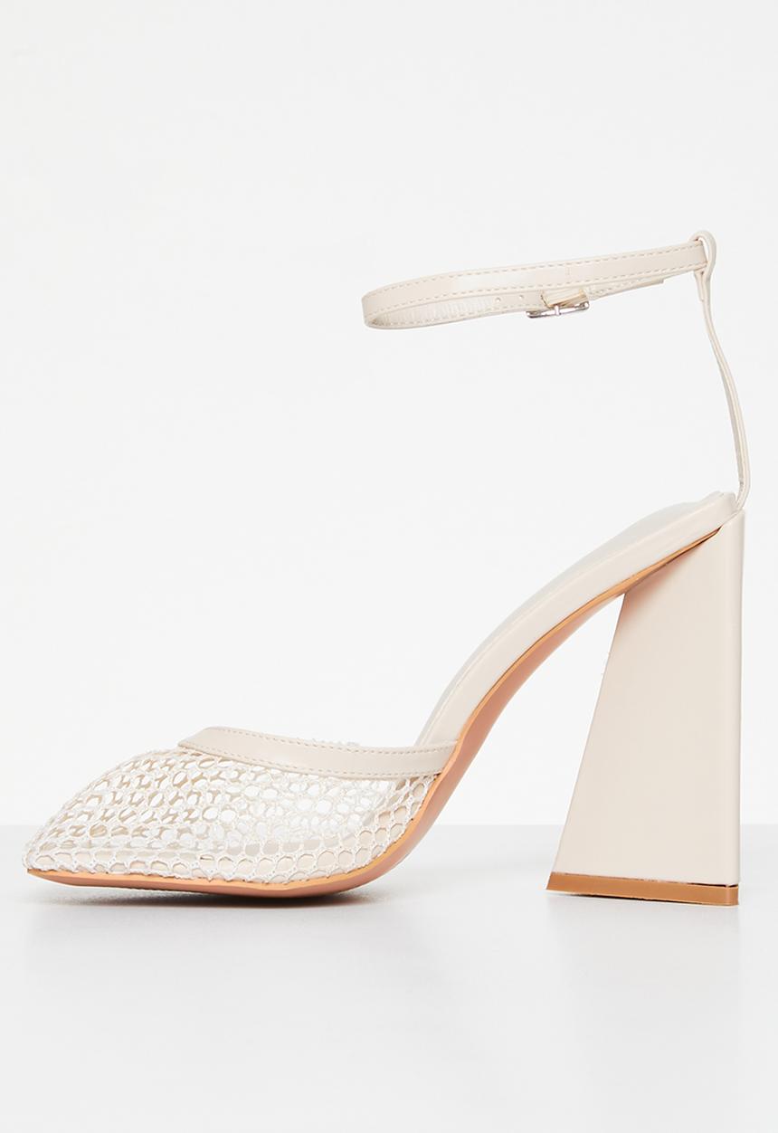 Superbalist - Cory ankle strap block heel - stone