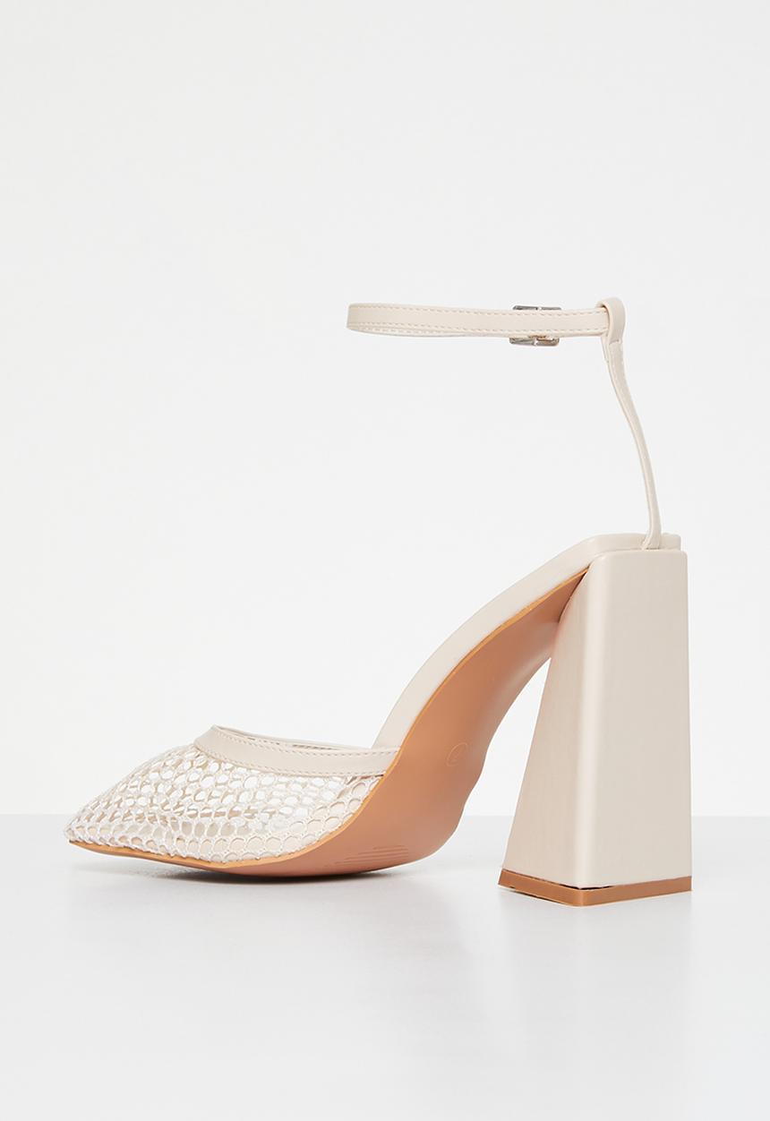 Superbalist - Cory ankle strap block heel - stone