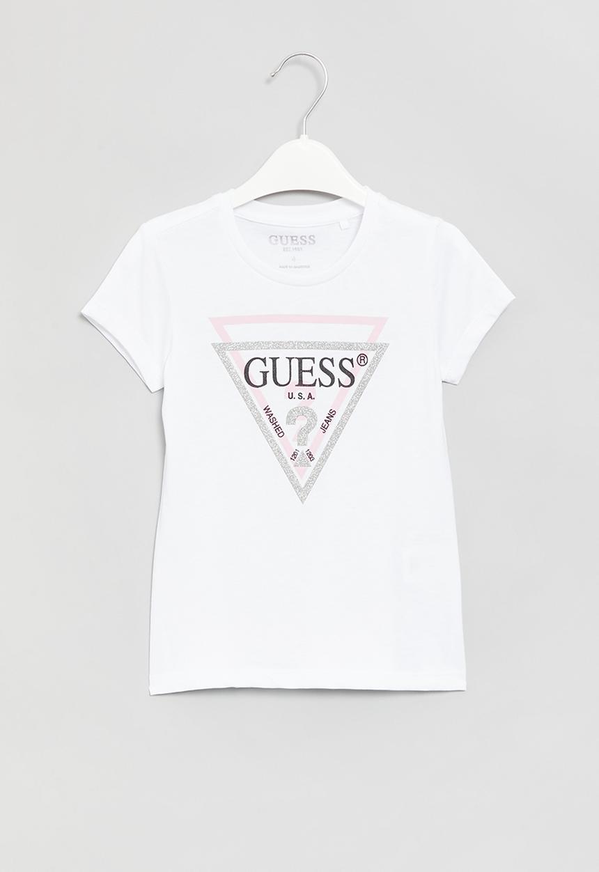 GUESS - Short sleeve logo tee - white