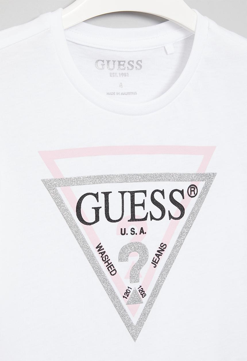 GUESS - Short sleeve logo tee - white