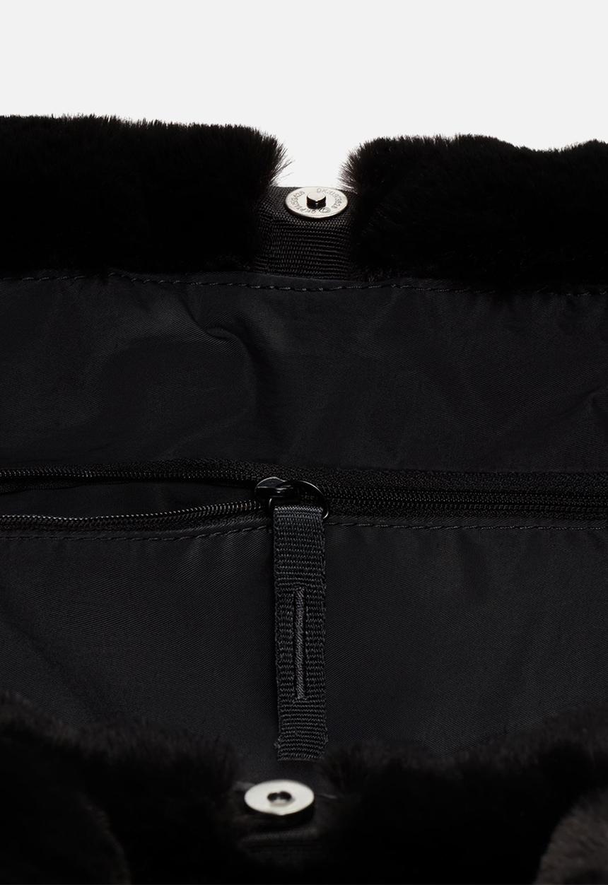 Nike - W nsw faux fur tote - black/black/sail