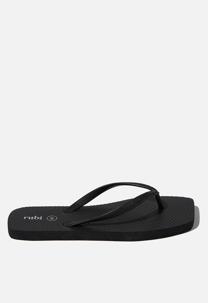 Cotton On - The rubi square toe flip flop - black