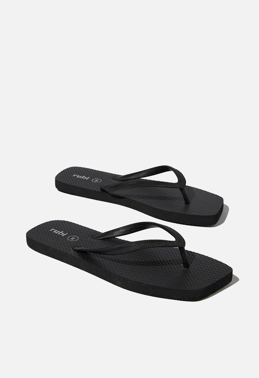 Cotton On - The rubi square toe flip flop - black