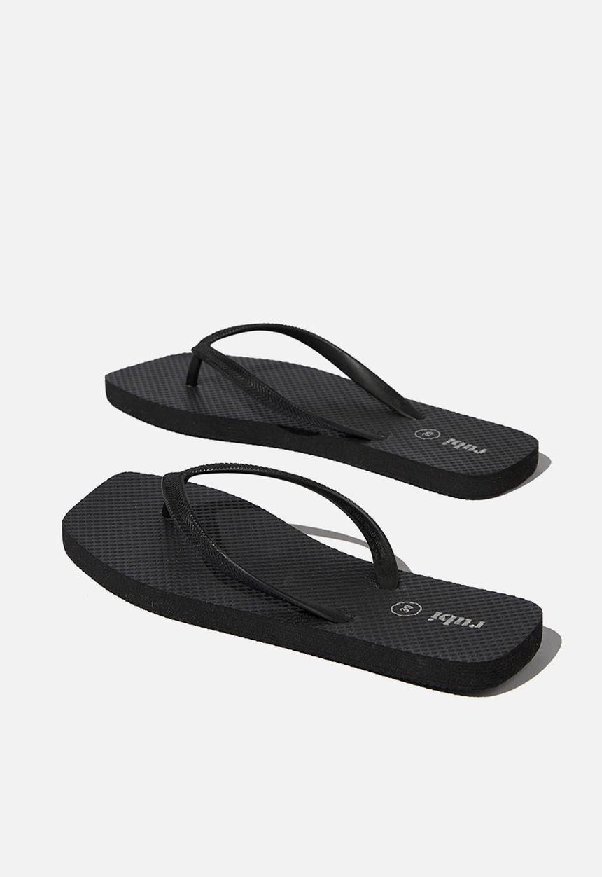 Cotton On - The rubi square toe flip flop - black