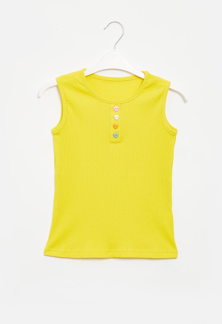 Pop Candy - Girls rib tank top - yellow