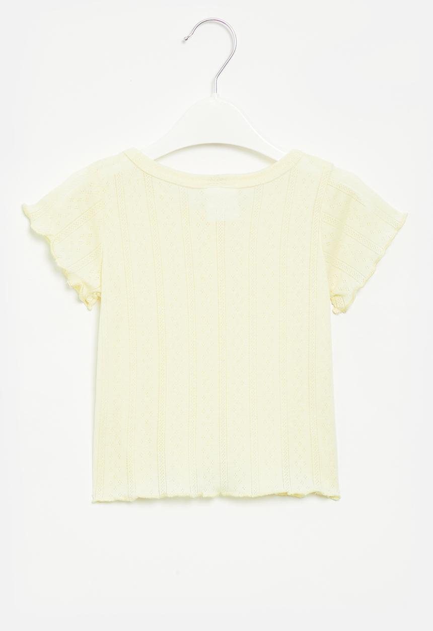 Pop Candy - Girls top with buttons - cream