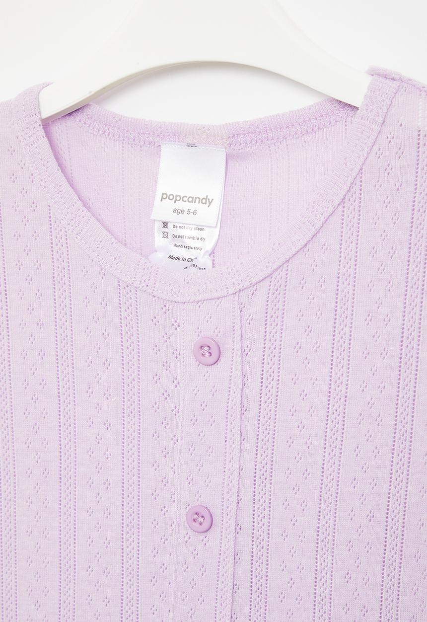 Pop Candy - Girls top with buttons - purple