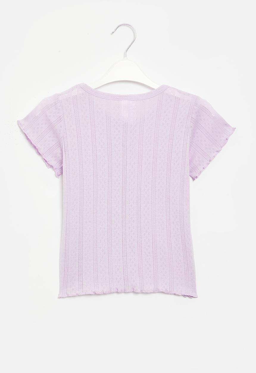 Pop Candy - Girls top with buttons - purple