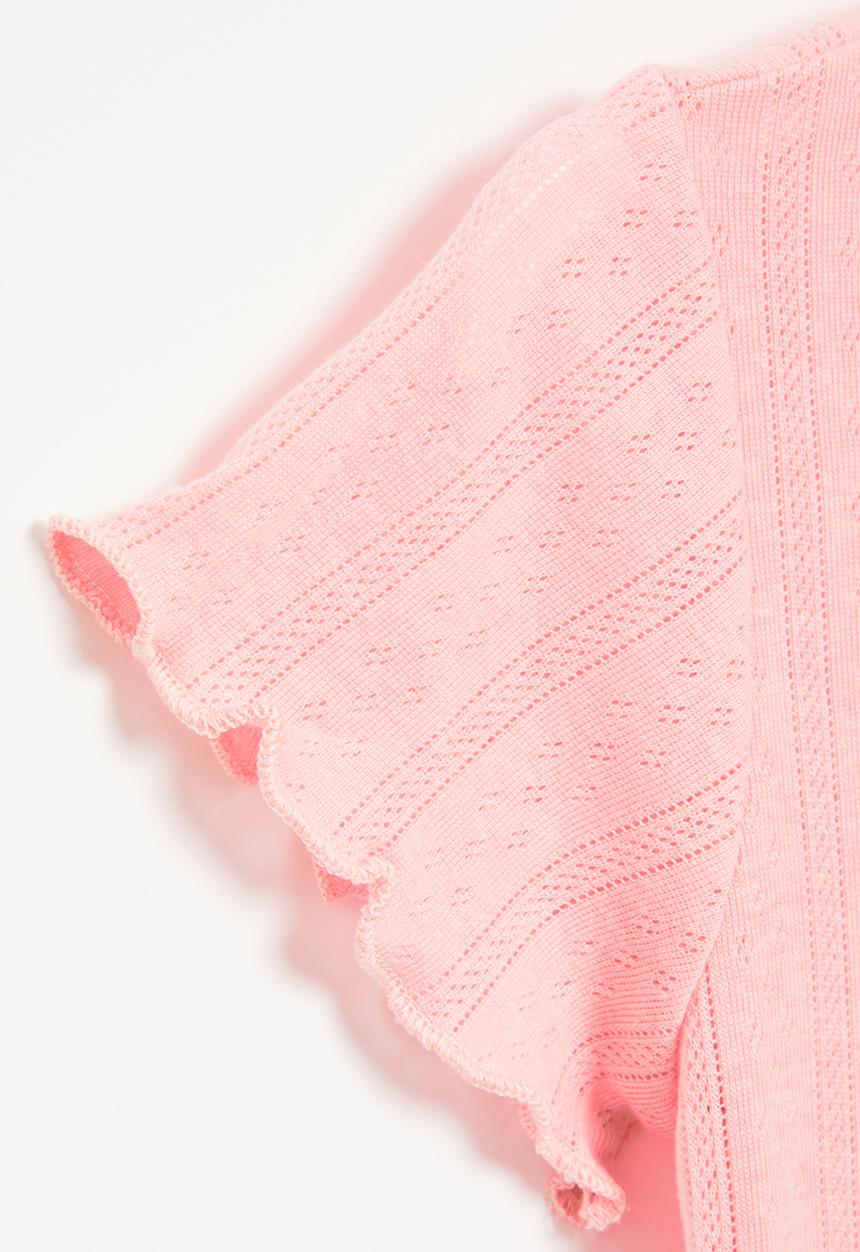 Pop Candy - Girls top with buttons - pink