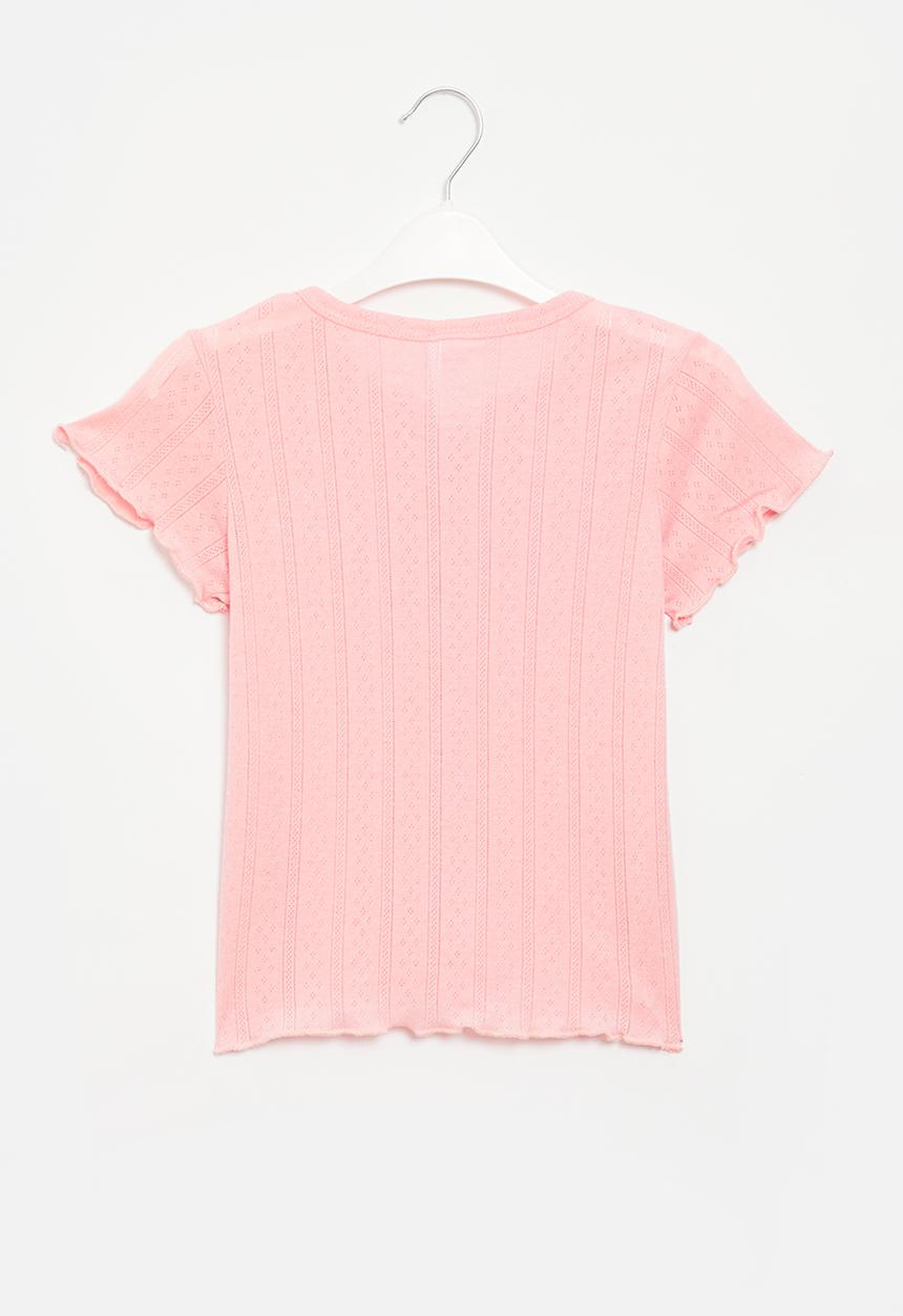 Pop Candy - Girls top with buttons - pink