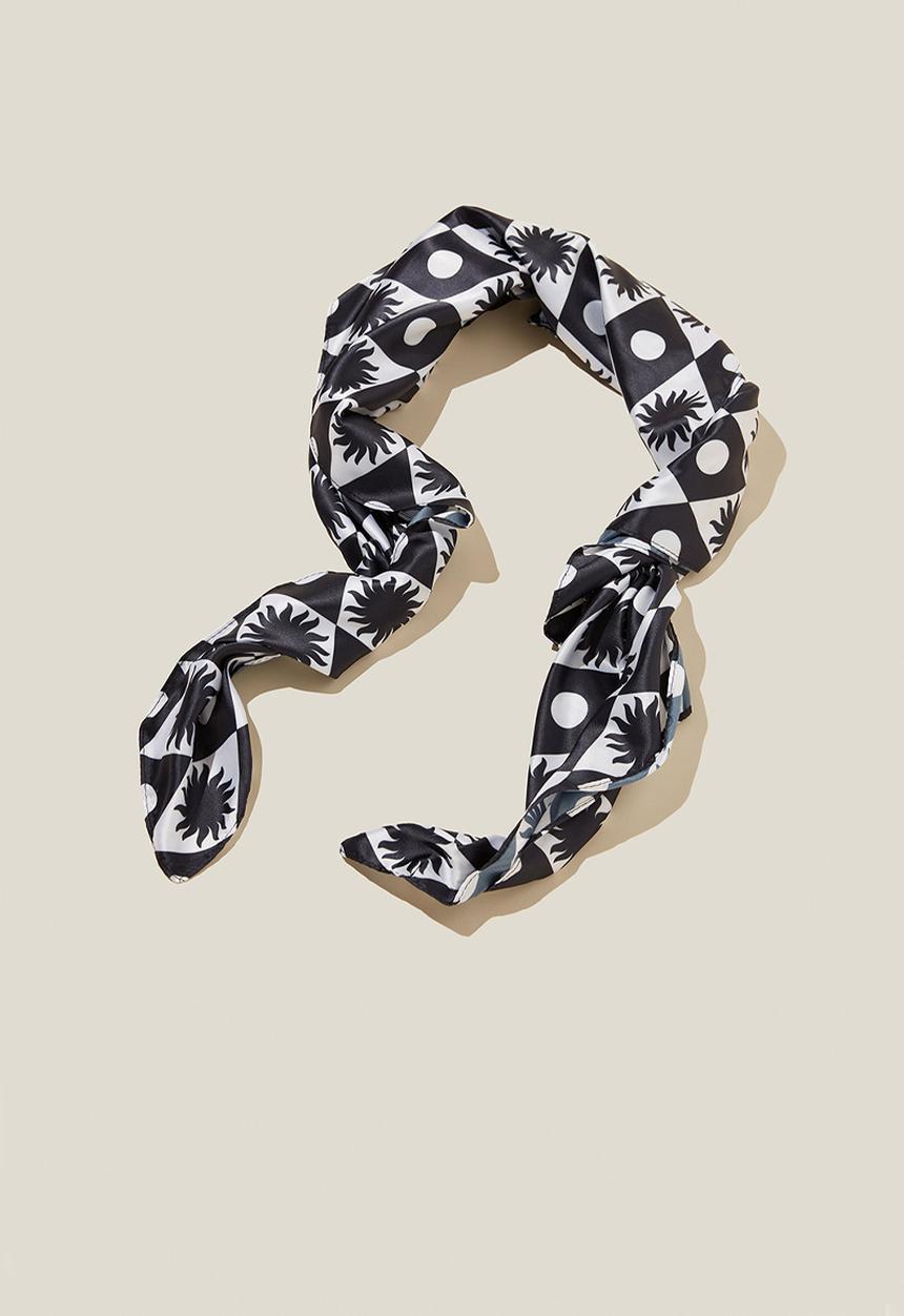 Cotton On - Versatile scarf-lolita sun black & white