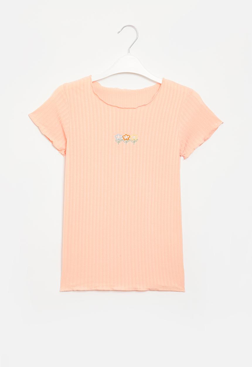 Pop Candy - Girls lettuce tee - pink