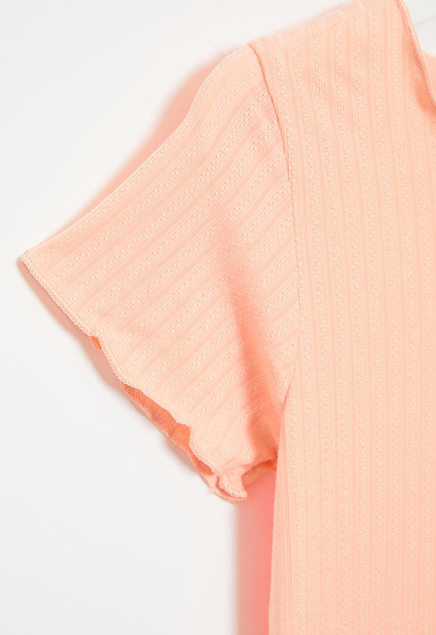 Pop Candy - Girls lettuce tee - pink