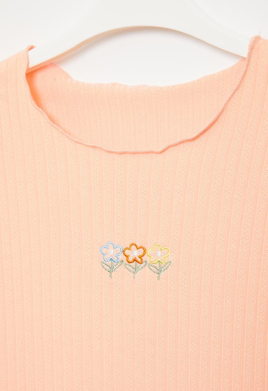 Pop Candy - Girls lettuce tee - pink
