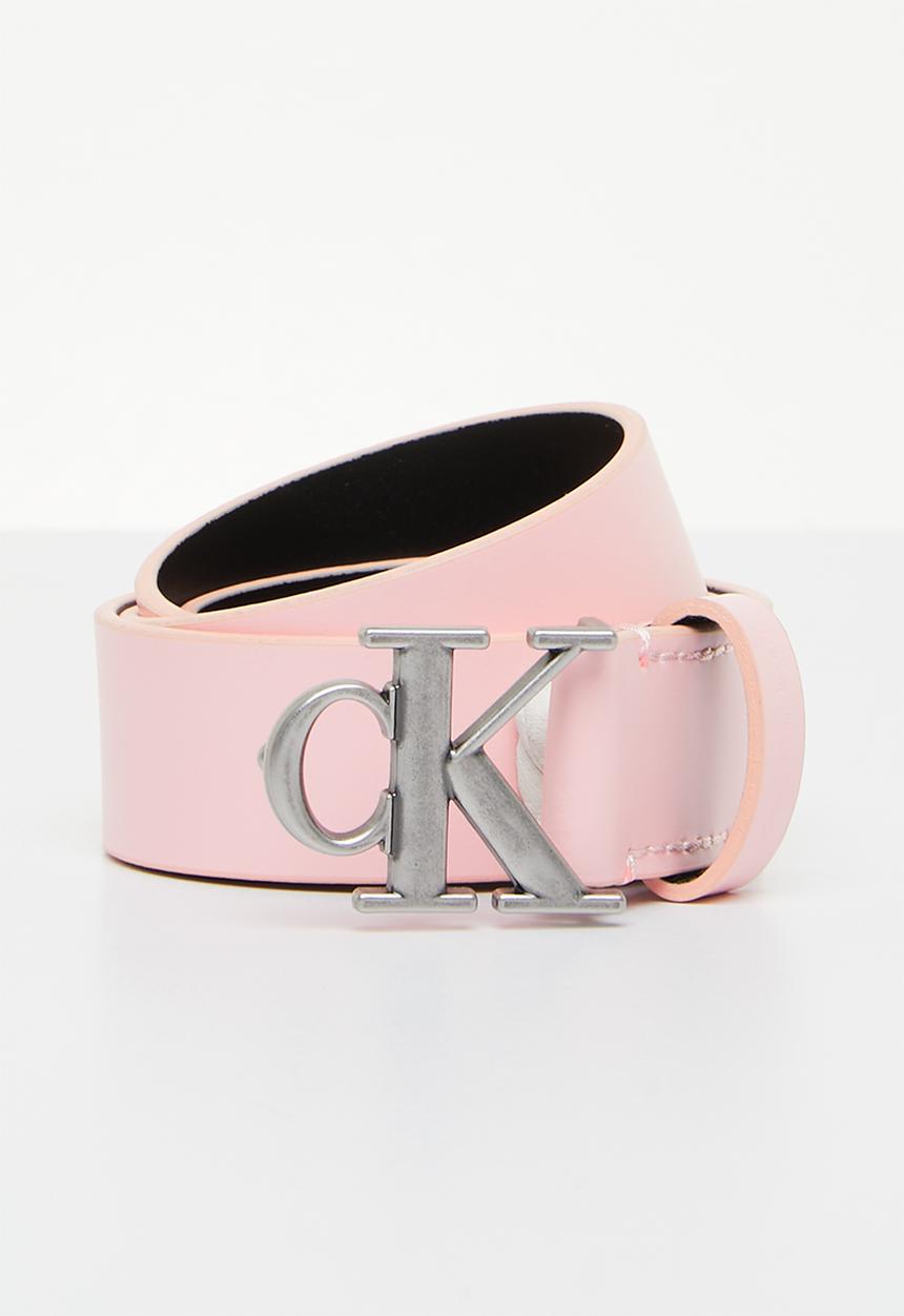 Calvin Klein - Round mono plaque belt - pink blush