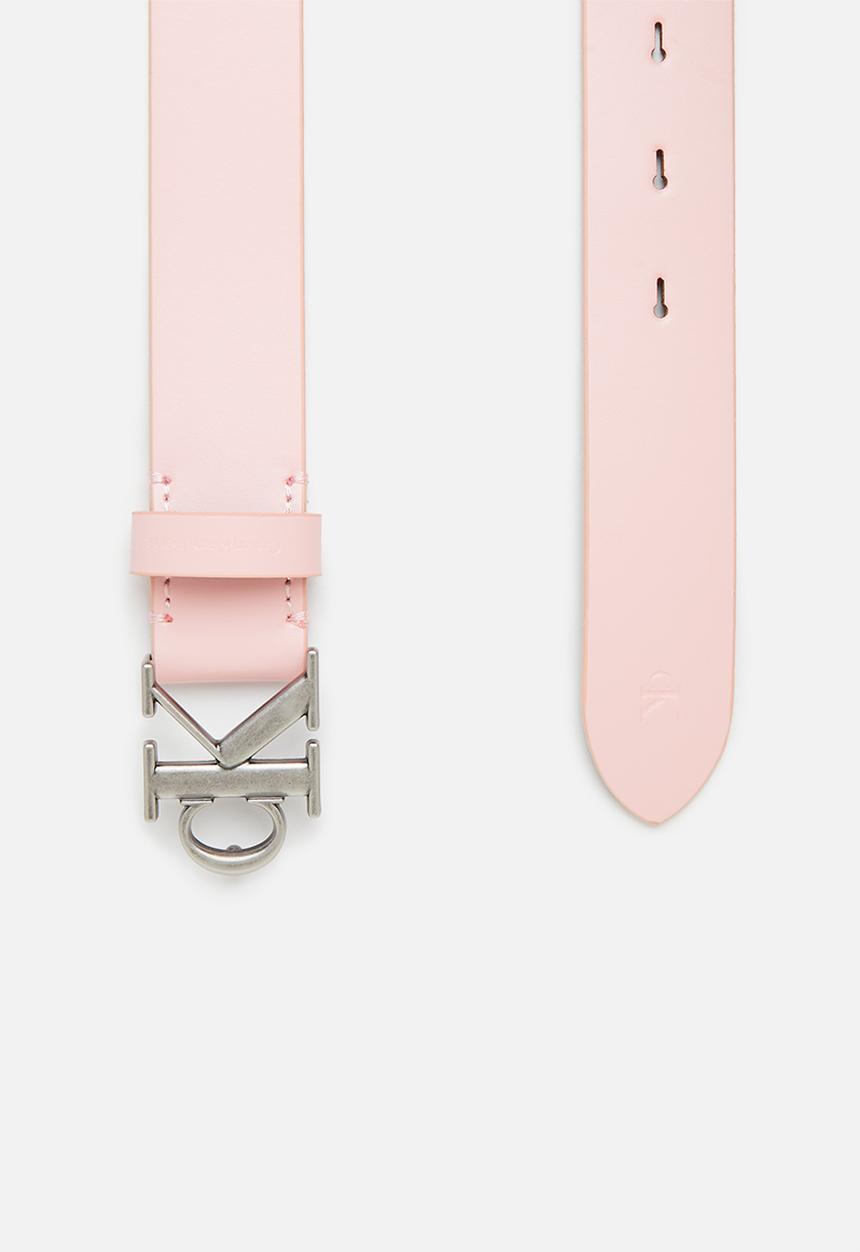 Calvin Klein - Round mono plaque belt - pink blush