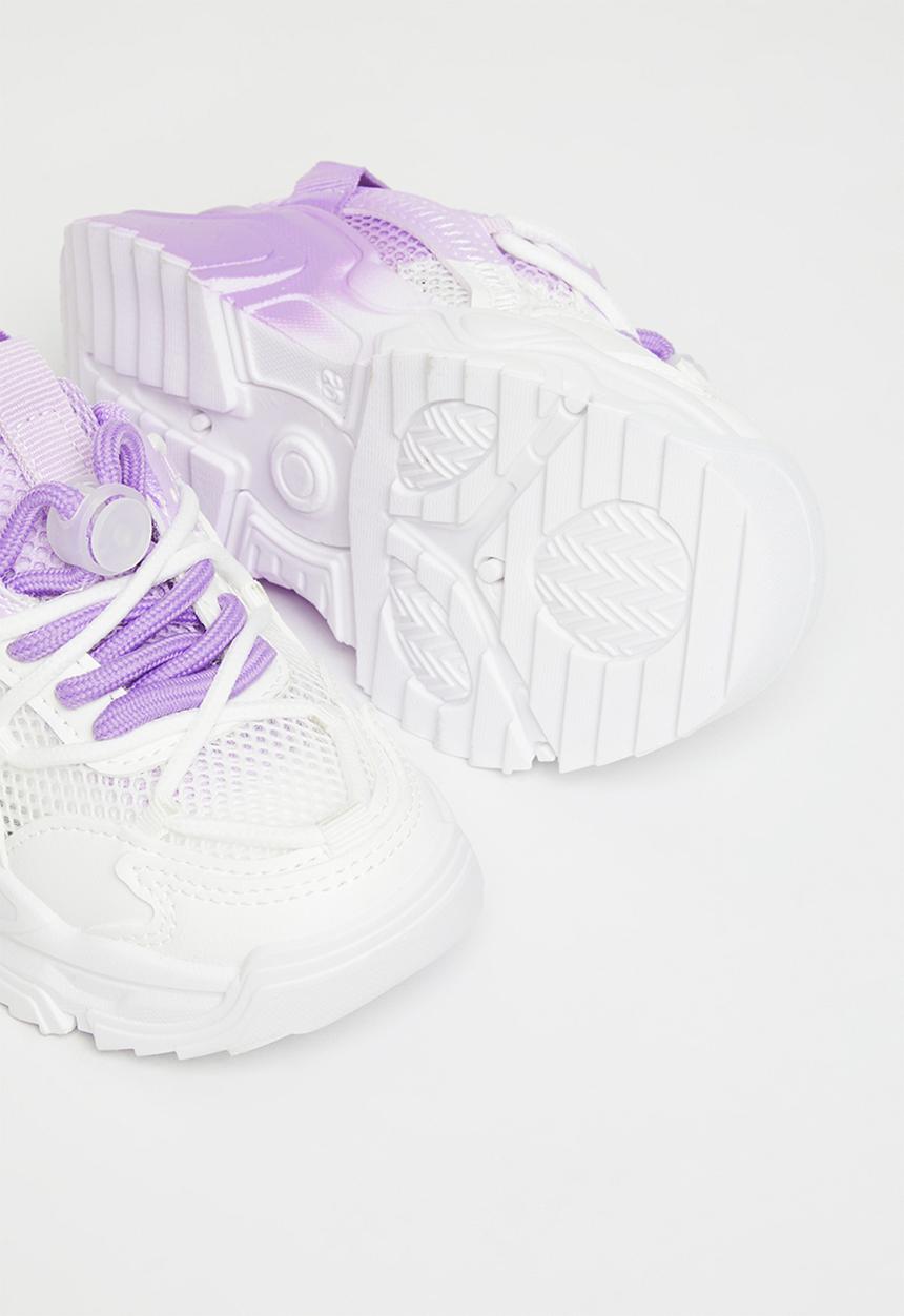 Pop Candy - Chunky sneaker - purple & white 