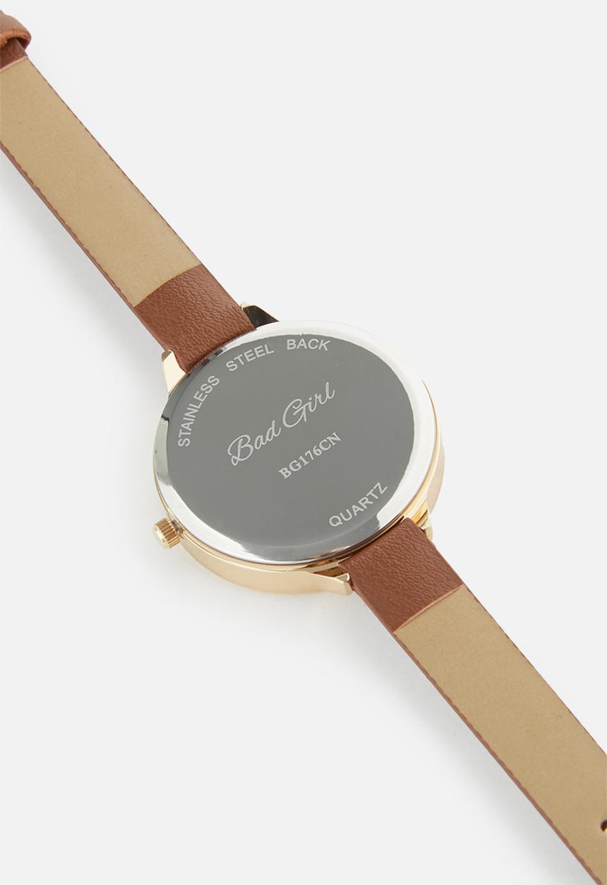 Cool Kids - Fluoro fever watch - tan & gold