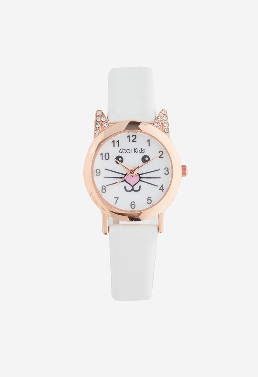 Cool Kids - Girls watch set - white & rose gold