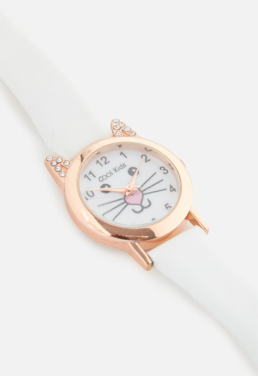 Cool Kids - Girls watch set - white & rose gold