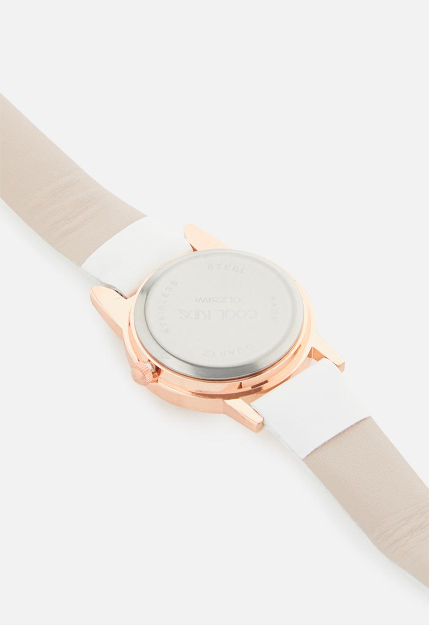 Cool Kids - Girls watch set - white & rose gold