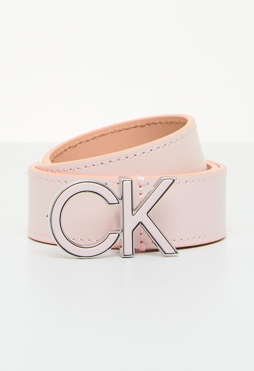 Calvin Klein - Re-lock inlay logo belt - spring rose