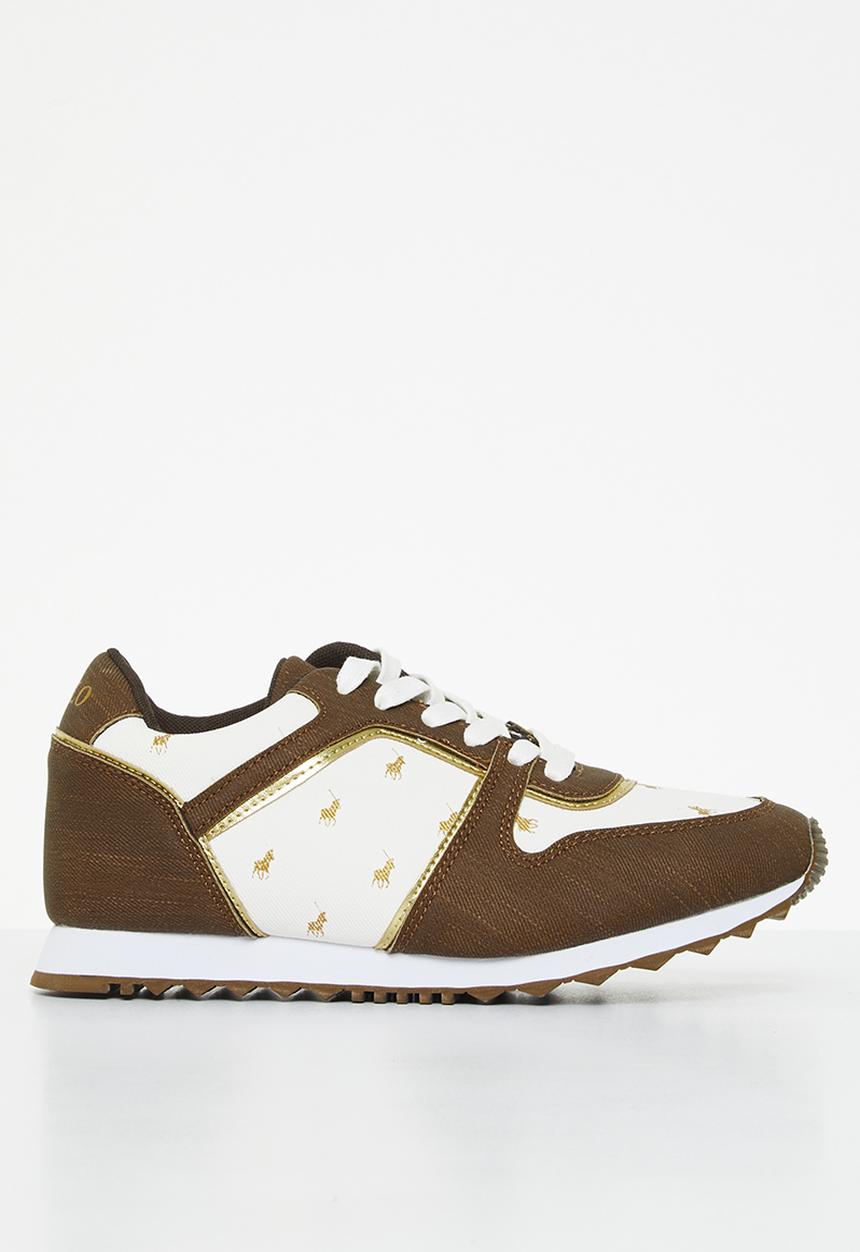 POLO - Colour block monogram sneaker - white
