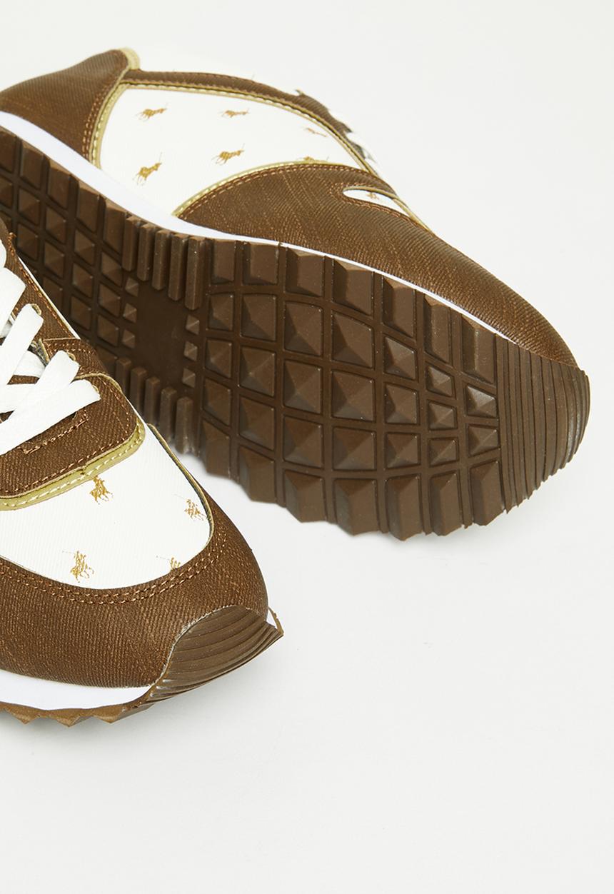 POLO - Colour block monogram sneaker - white