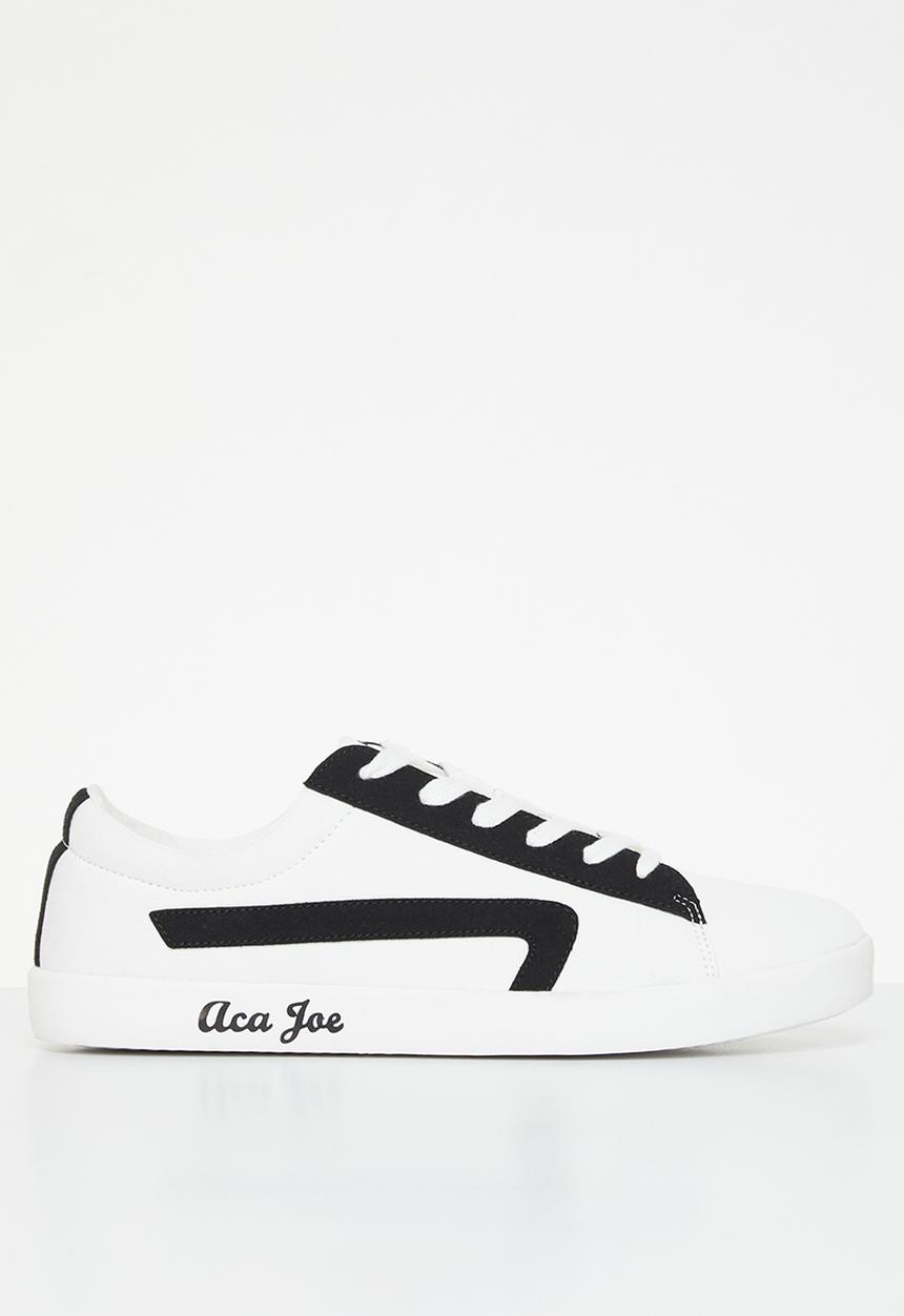 Aca Joe - Aca joe canvas globe  sneaker - white & black