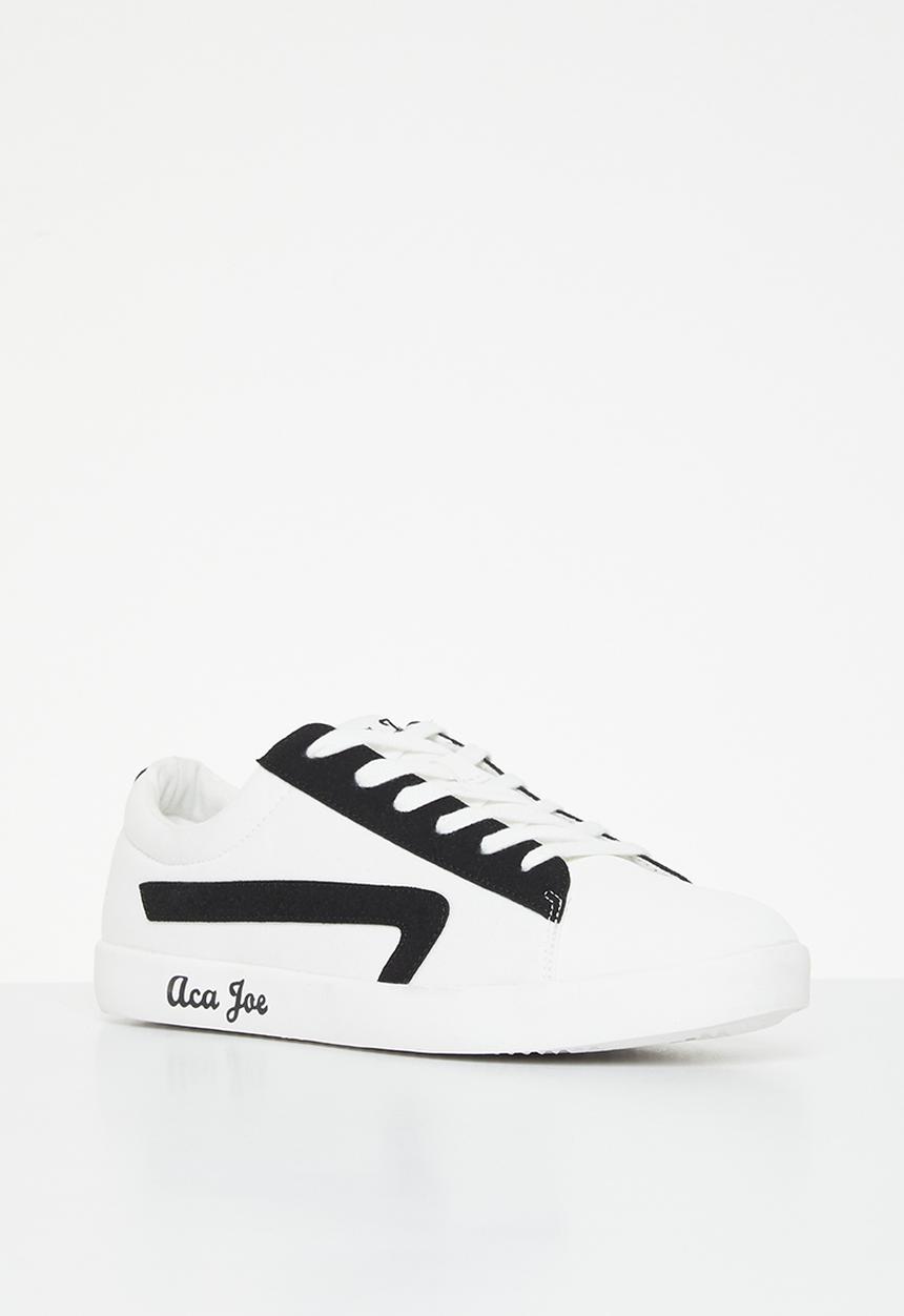 Aca Joe - Aca joe canvas globe  sneaker - white & black