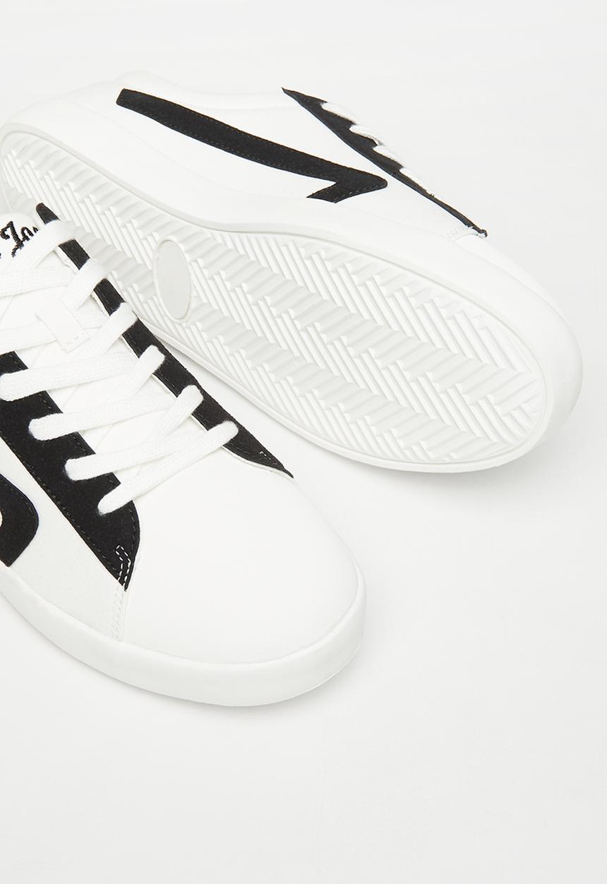 Aca Joe - Aca joe canvas globe  sneaker - white & black