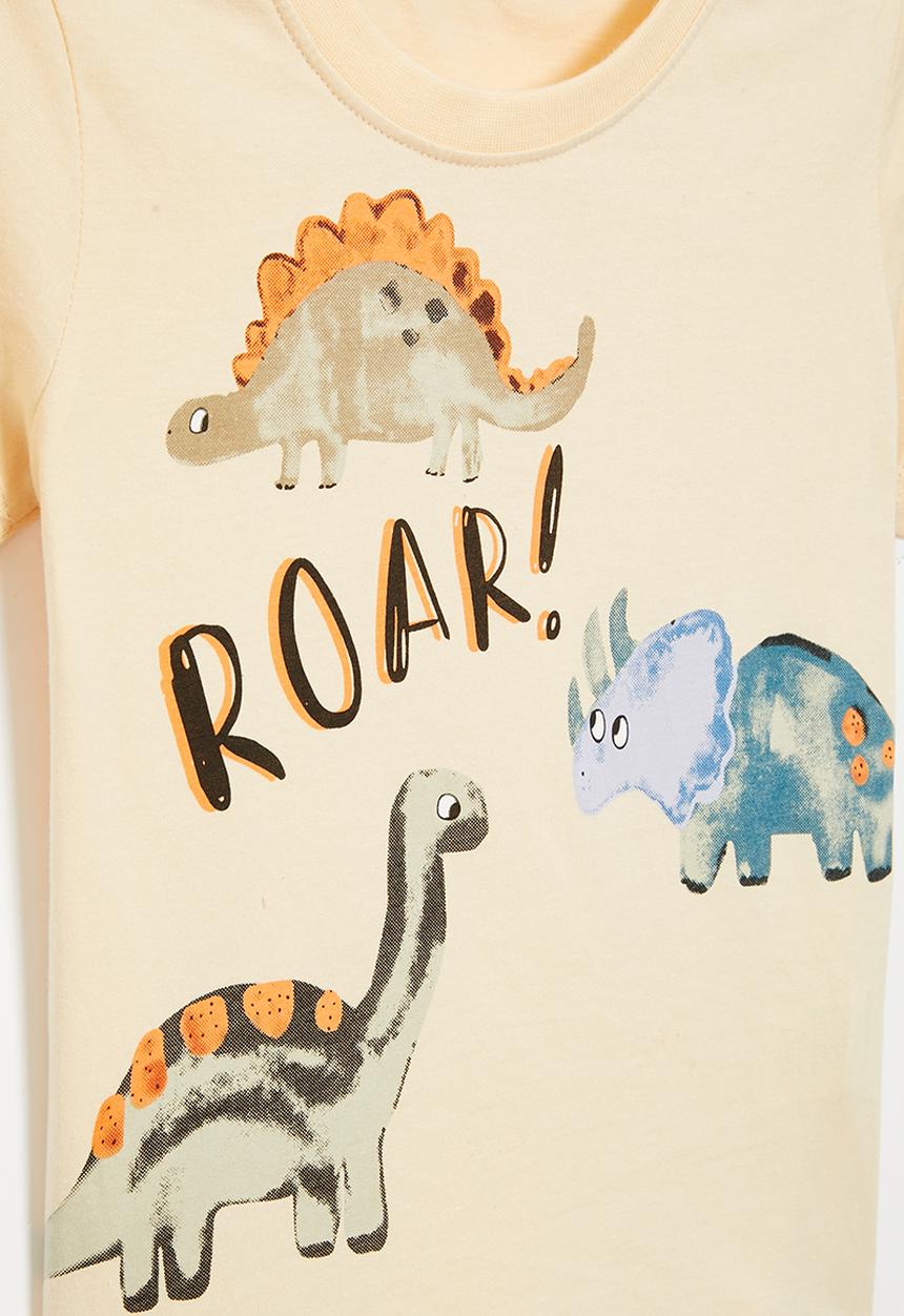 Pop Candy - Dino tee - light yellow
