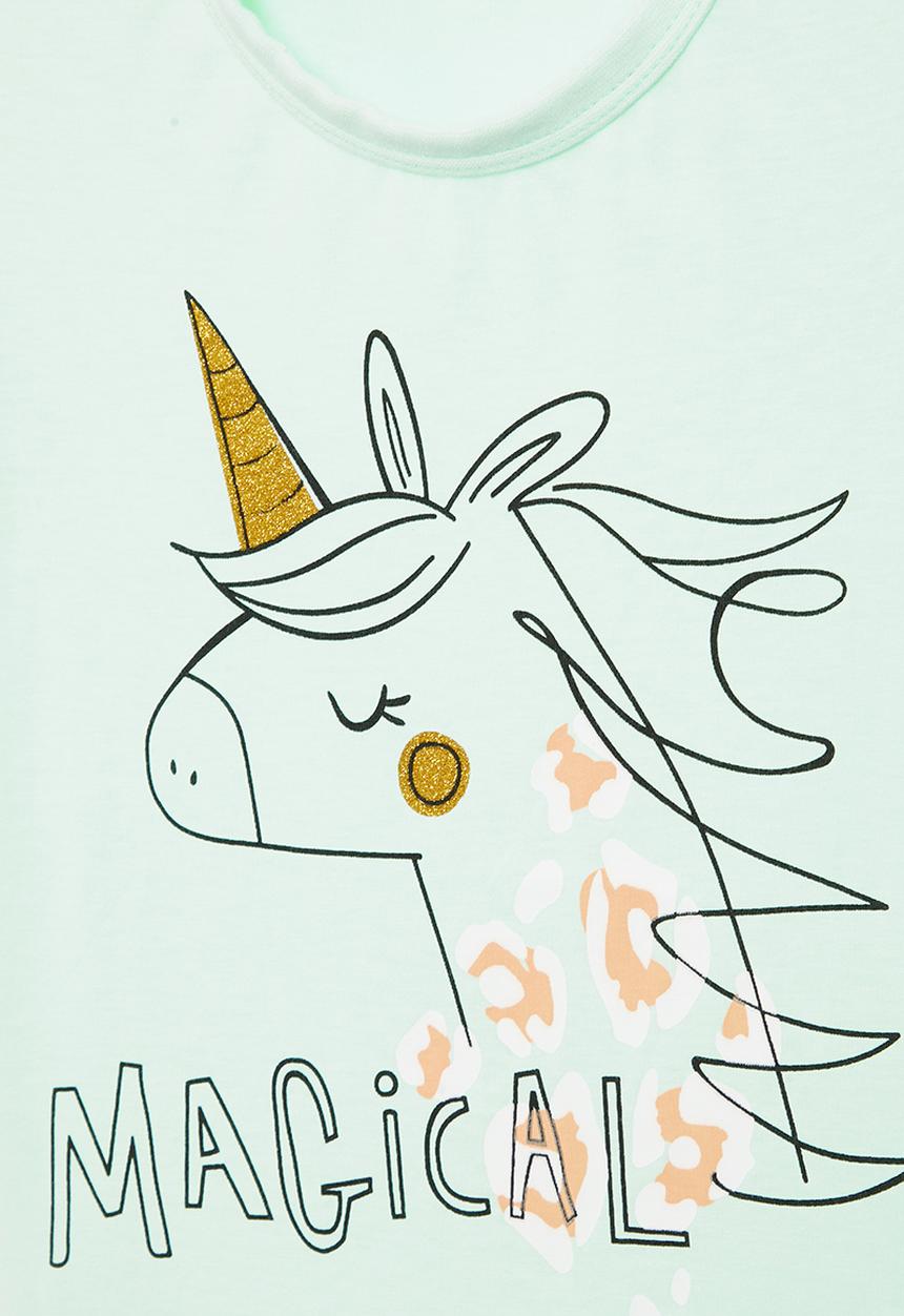 Pop Candy - Unicorn tee - aqua