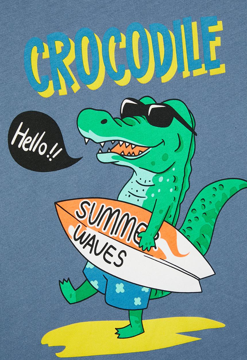 Pop Candy - Crocodile tee - blue