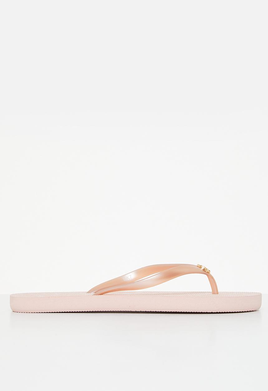 POLO - Basic floral print flip flop - blush