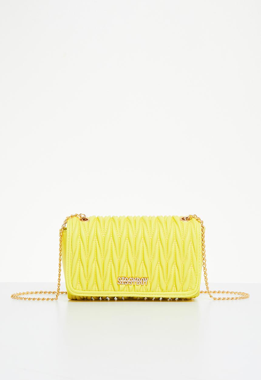 SISSY BOY - Handle this quilted crossbody - yellow