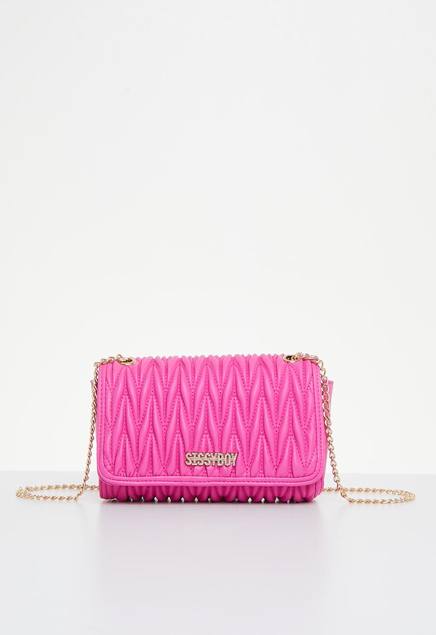 SISSY BOY - Handle this quilted crossbody - pink