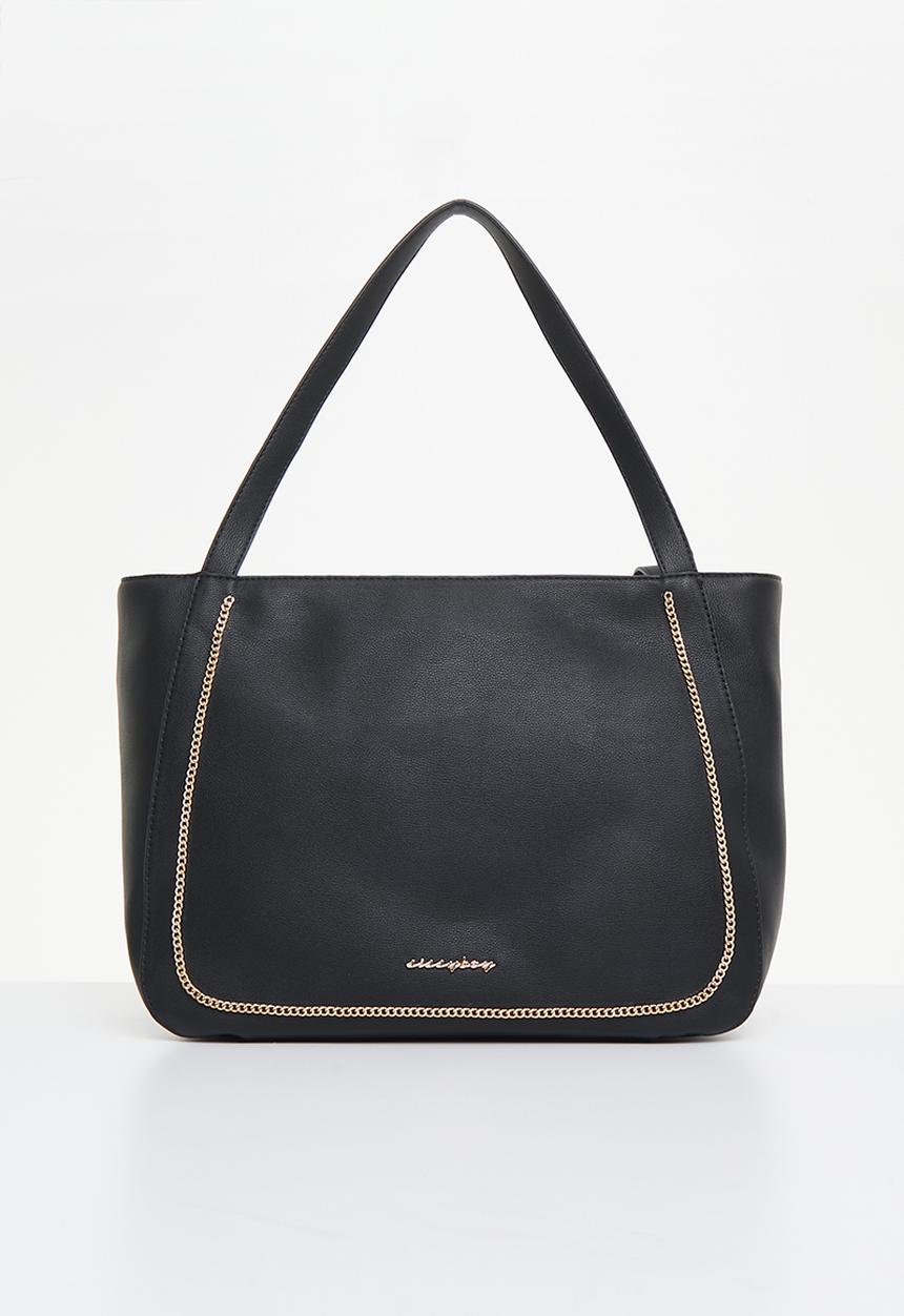 SISSY BOY - Shopped out chain detail shopper - black