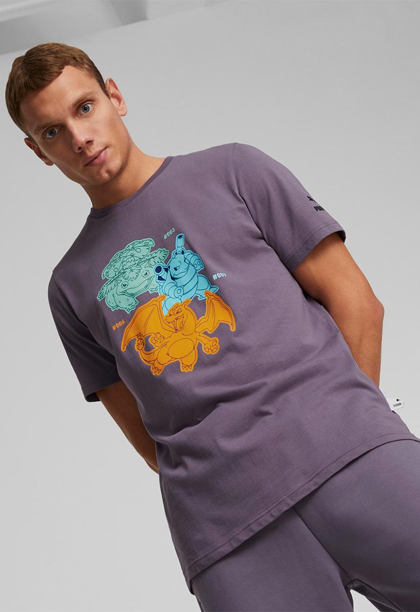 PUMA - Puma x pokemon tee - purple charcoal
