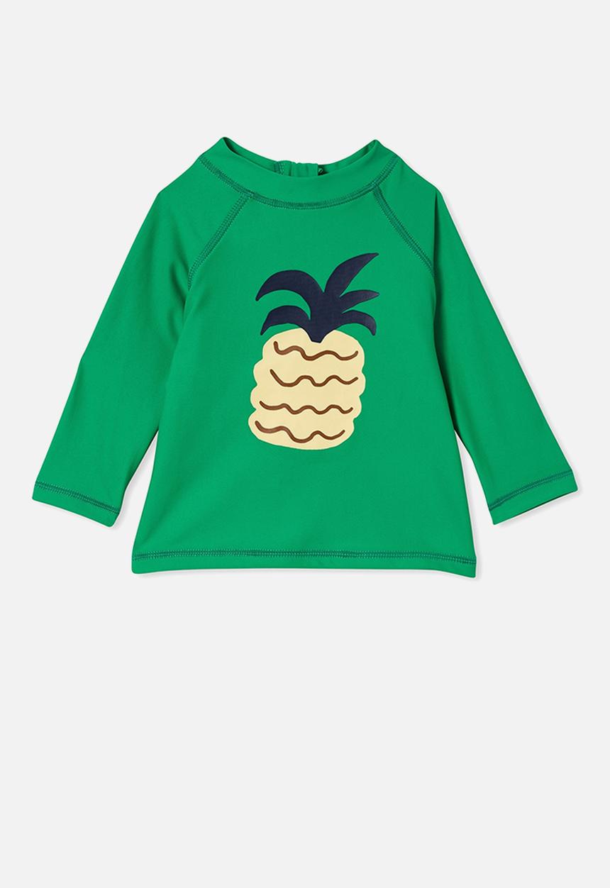 Cotton On - Freddie rash vest - toffee apple/tropical pineapple