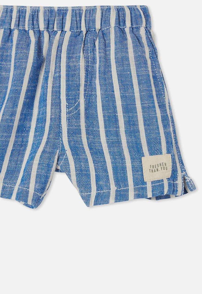 Cotton On - Walter short - blue punch/vanilla stripe