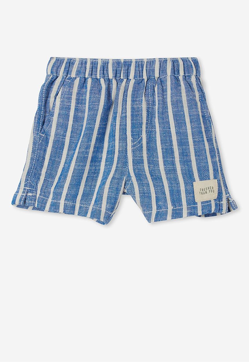 Cotton On - Walter short - blue punch/vanilla stripe